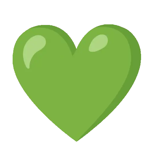 icono de corazón verde animado